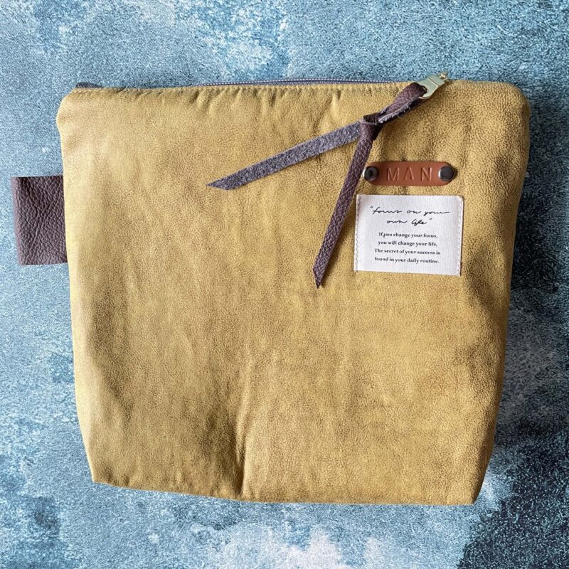 Stor necessär för män Musztardsgul