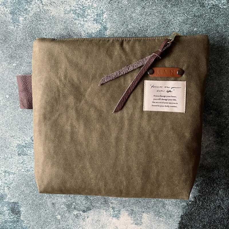 Stor necessär för män Olivgrön